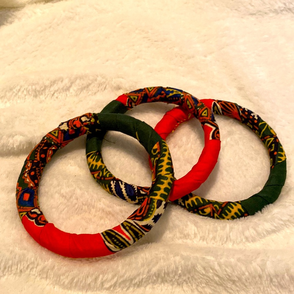 AFRICAN Bracelet Set - Vibrant Primary Colors